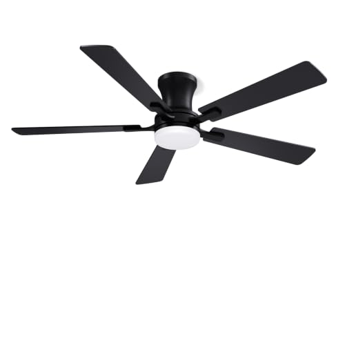 Low Profile Ceiling Fan with Light and Remote