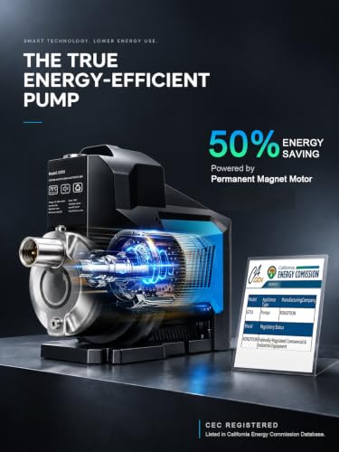 1HP Whole House Water Pressure Booster Pump for Home Water System (750W)