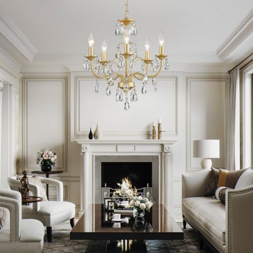Modern Crystal Chandeliers for Dining Room Light Fixture for Bedroom Living Room Kitchen Entryway Bar Bathroom