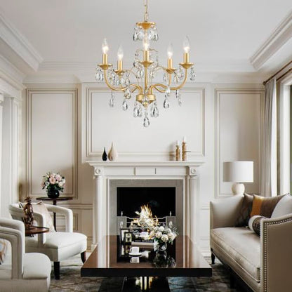 Modern Crystal Chandeliers for Dining Room Light Fixture for Bedroom Living Room Kitchen Entryway Bar Bathroom