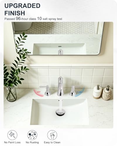Brass Bathroom Faucets 3 Hole (Chrome - Fashion)