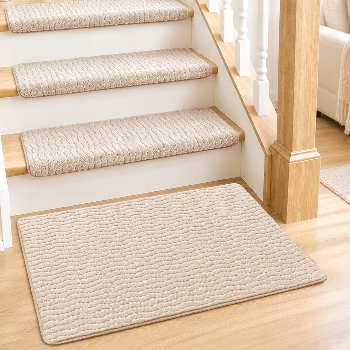Stair Landing Mat (Oat Beige / 2' x 3' (Rectangular))