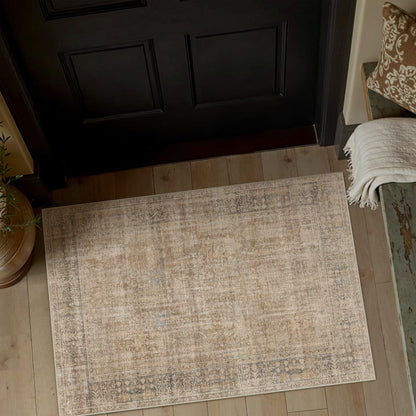 Brown 2x4 Neutral Area Rugs for Entryway Door Mat (Vintage Brownⅱ / 2' x 4' (Rectangular))