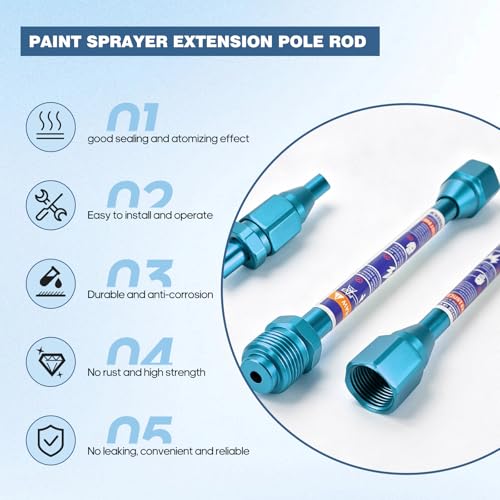 Airless Paint Sprayer Spray Gun Tip Extension Pole Rod Painting Wand