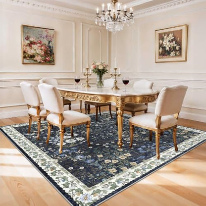 8x8 Square Area Rug Living Room (Blue / 8x8)