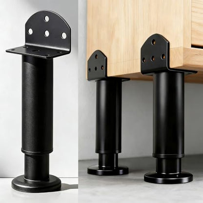 Metal Adjustable Height Furniture Support Legs Replacements Leg Feet for Bed