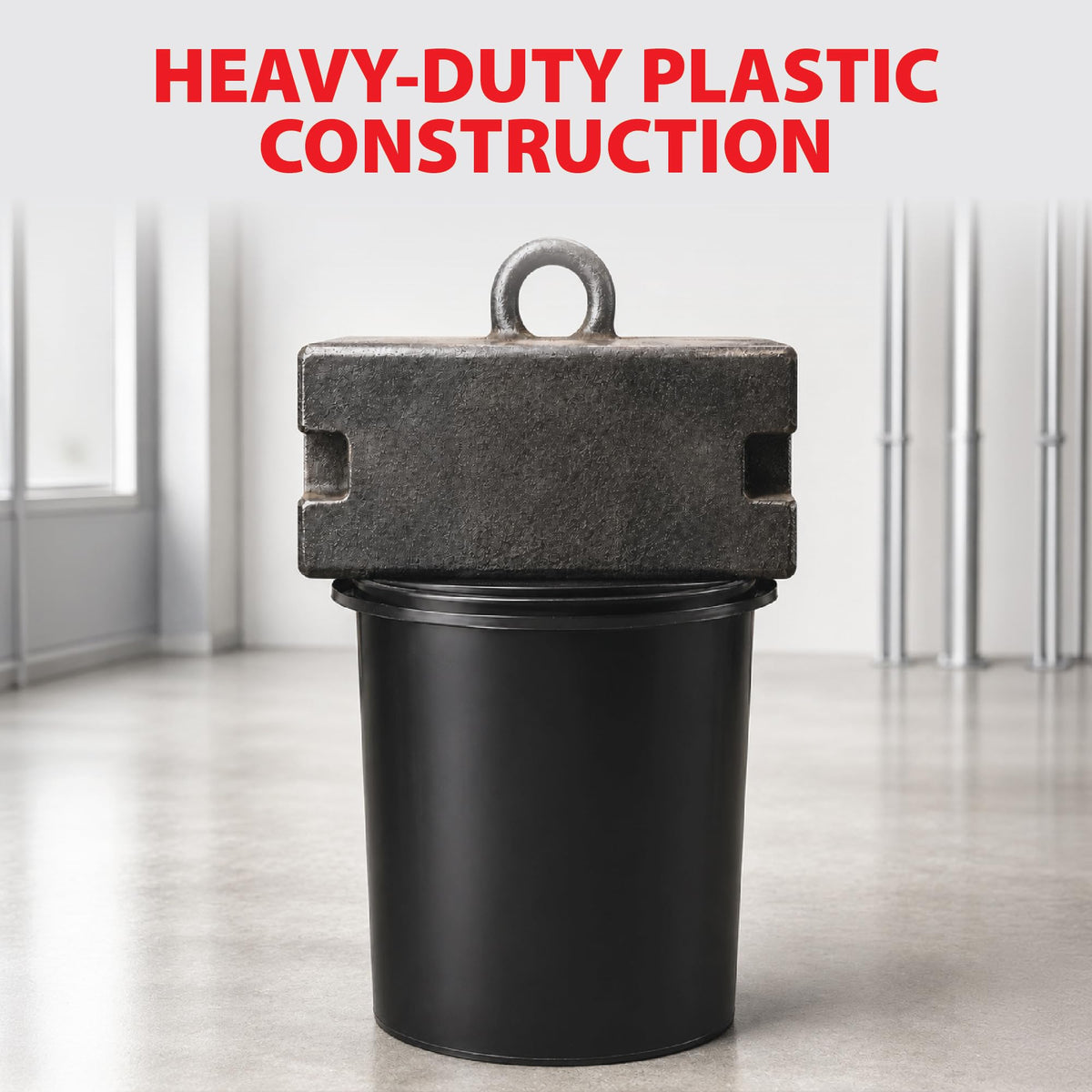 Plastic Paint Can Bucket 1QT Pack of 4 w (1QT-4units)