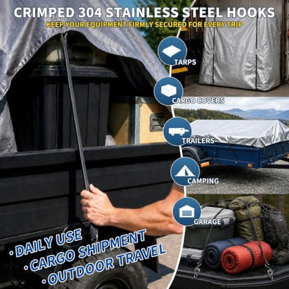 Bungee Cords with 304 Stainless Steel S Hooks