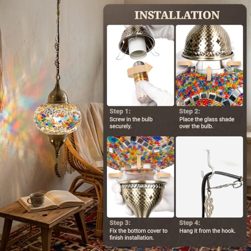 Turkish Moroccan Mosaic Pendant Light
