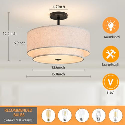 Semi Flush Mount Ceiling Light