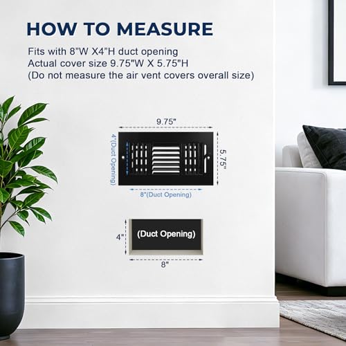Ceiling Air Vent Cover Black