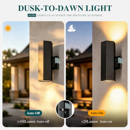 2Pack LED Outdoor Wall Lights