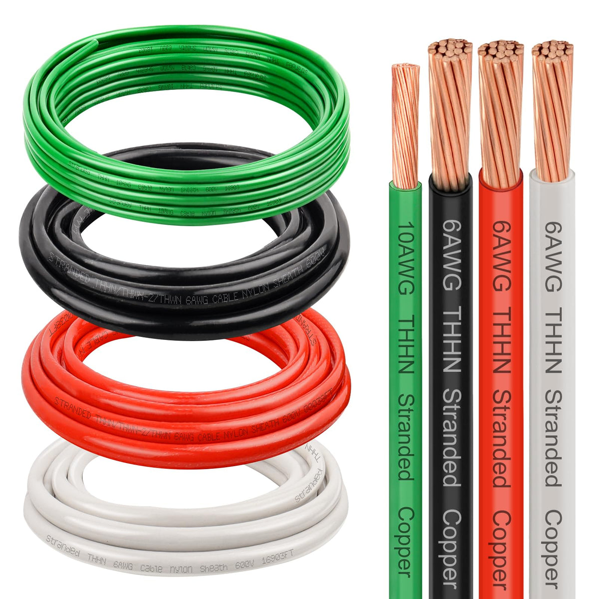 5 FT 6 AWG THHN Stranded Copper Wire (5 FT)