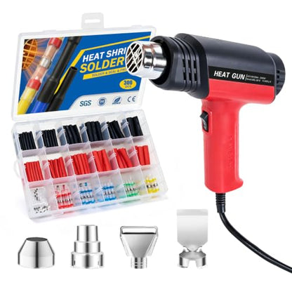 Heat Gun Kit with Heat Shrink PCS Solder Seal Wire Connectors