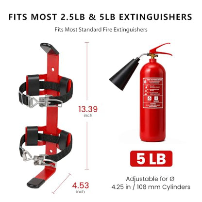 Heavy Duty Fire Extinguisher Mount Bracket for 2.5 & 5lb