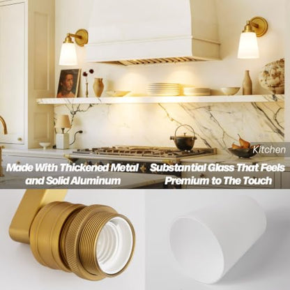 Milk Glass wall Sconce