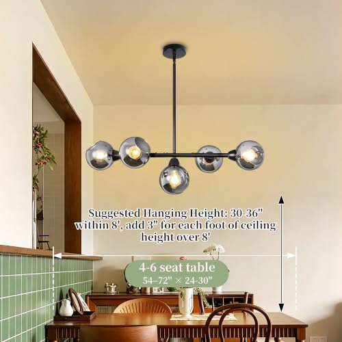 Large Linear Chandeliers for Dining Room Extra Long Linear Chandelier with Open Glass Lampshade Sputnik Goble Glass Chandelier