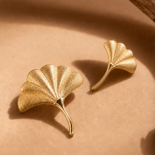 1 Pack Ginkgo Leaf Drawer Knobs Brass Cabinet Knob