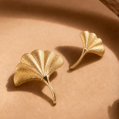 1 Pack Ginkgo Leaf Drawer Knobs Brass Cabinet Knob