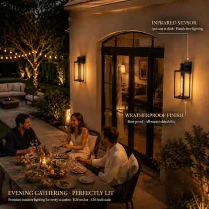 Black Outdoor Wall Light Motion Sensor