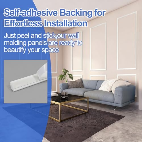 Peel and Stick Wall Molding Kit (54 x 24in)