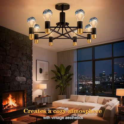 A19 E26 Silver Top Half Chrome Light Bulbs (Silver 3000k Warm White Light)