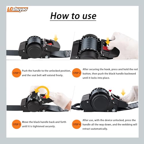 Retractable Ratchet Straps 2" x 13ft 2