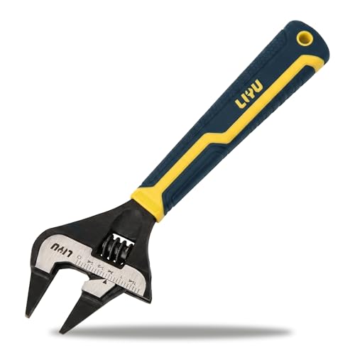 8 Inch Wide Jaw Opening Adjustable Wrench