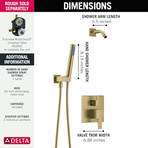 Modern Square Shower System Faucet Set