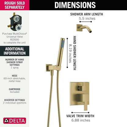 Modern Square Shower System Faucet Set