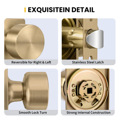 Champagne Bronze Closet Door Knobs (Champagne Bronze)