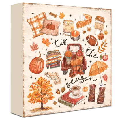 Fall Decorations for Home Wood Sign Fall Decor Shelf Decor