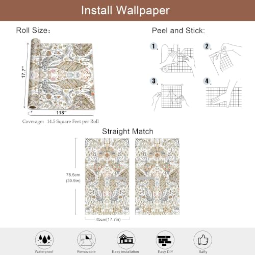 Victorian Botanical Peel and Stick Wallpaper