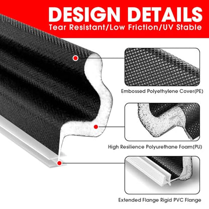 Extra Wide Kerf Door Weather Stripping