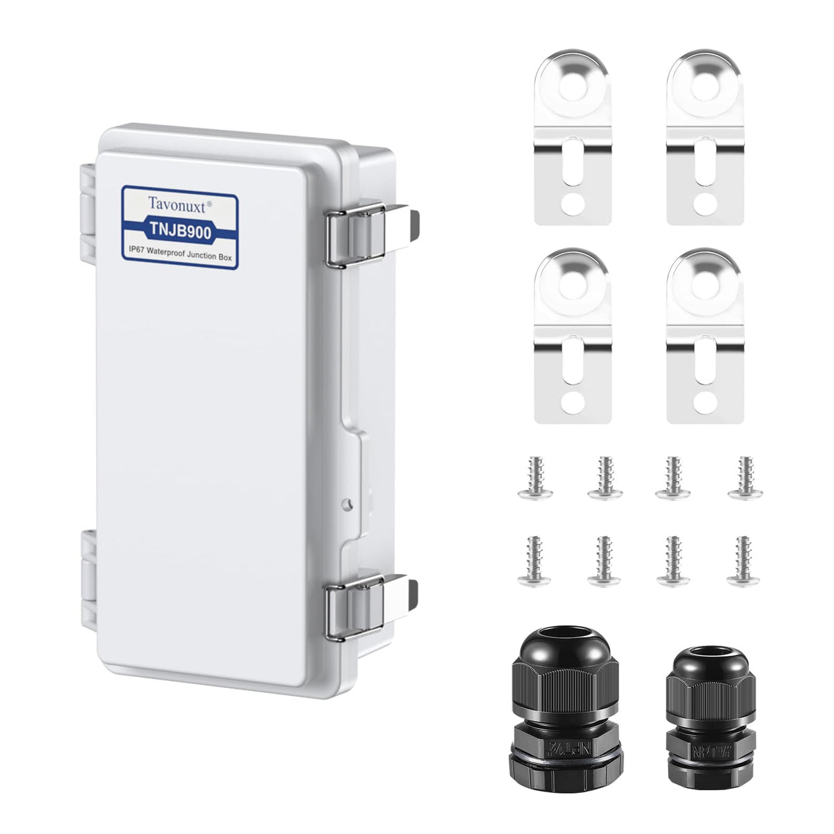 IP67 Waterproof Electrical Junction Box (Grey / 7.9"x3.9"x2.8")