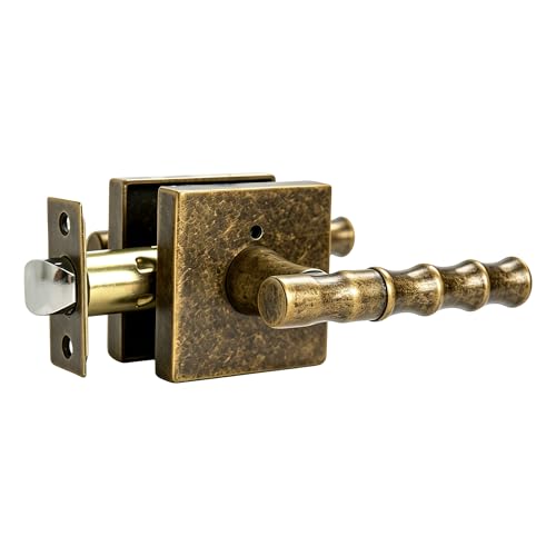 Antique Brass Privacy Door Lever