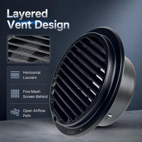 4 inch Thickened 304 Stainless Steel Vent Cover (Flat 4inch (No Hood))