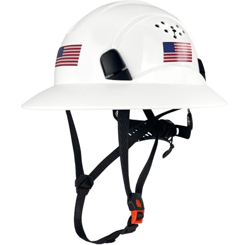 ANSI Type II Full Brim Hard Hats Safety Helmet Vented Top and Sides