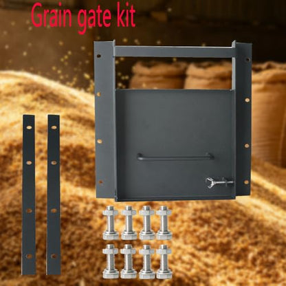 9"x9" Heavy‑Duty Manual Sliding Grain Gate Kit (Black)