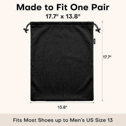 4 Pack Large Shoe Bags for Travel (Black)