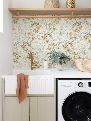 Boho Floral Leaf Peel and Stick Wallpaper Colorful Waterproof Contact Paper