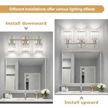 Crystal Bathroom Light Fixtures