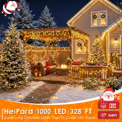 1000 LED Christmas Lights Outdoor 328 FT Warm White Remote and Plug (Warm White / 1000 LED)