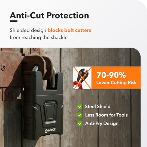 NLCL005S Heavy Duty Combination Padlock with Shrouded Shackle