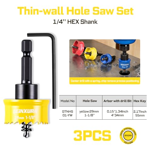 4PCS 6CS Impact Small Thinwall Hole Saw Set