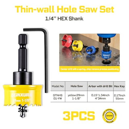 4PCS 6CS Impact Small Thinwall Hole Saw Set