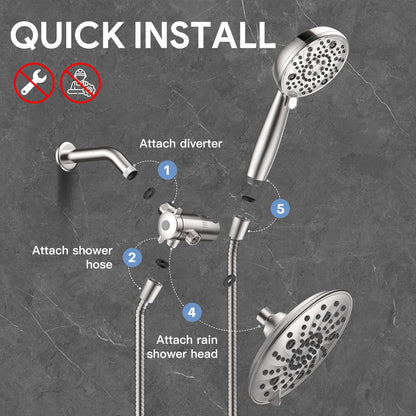 Shower Head with Handheld Combo (Brushed Nickel)