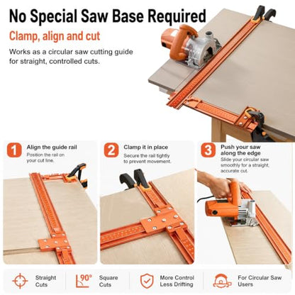 50 Inch Circular Saw Guide Rail Kit