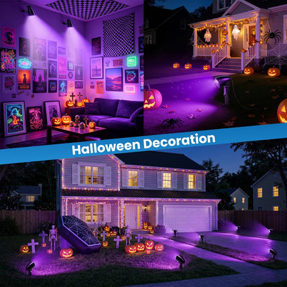 20W Halloween Black Light Spotlight Outdoor (Black)