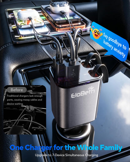 120W Retractable Car Charger